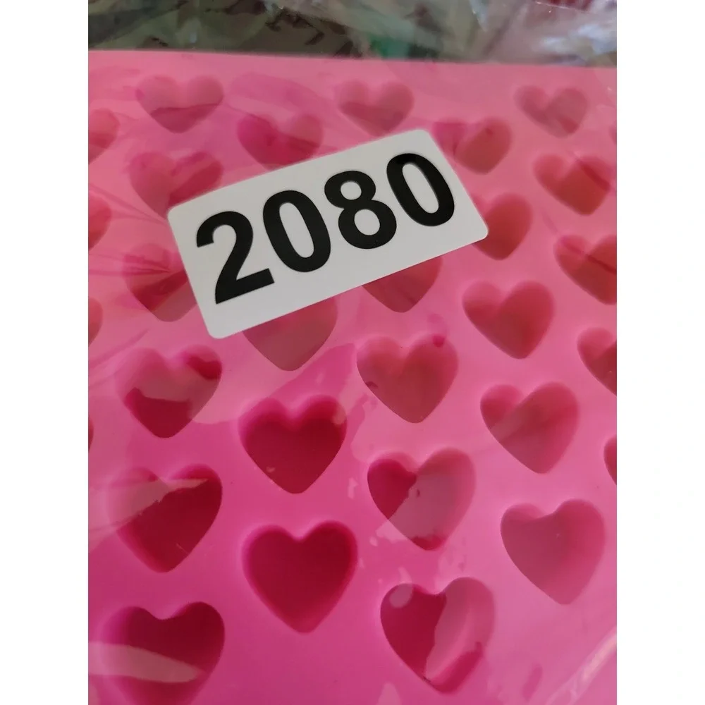 Silicone Candy Chocolate Molds Mini Heart Pink 3 Pc Set Sugarcraft Valentine